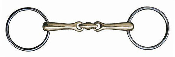 Unterlegtrense, doppelt gebrochen, Argentan,14 mm 9912 – Edelstahl – Bild 1