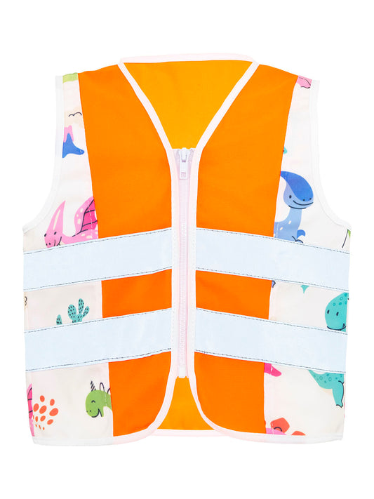 Kinder Warnweste / Sicherheitsweste – Korntex – Farbe Orange – individuell veredelbar