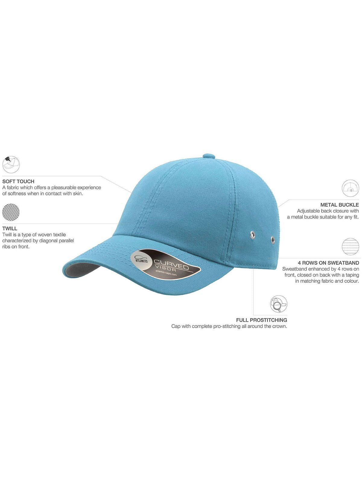 Baseball Caps Action Hellblau bestickbar und bedruckbar – LA1970