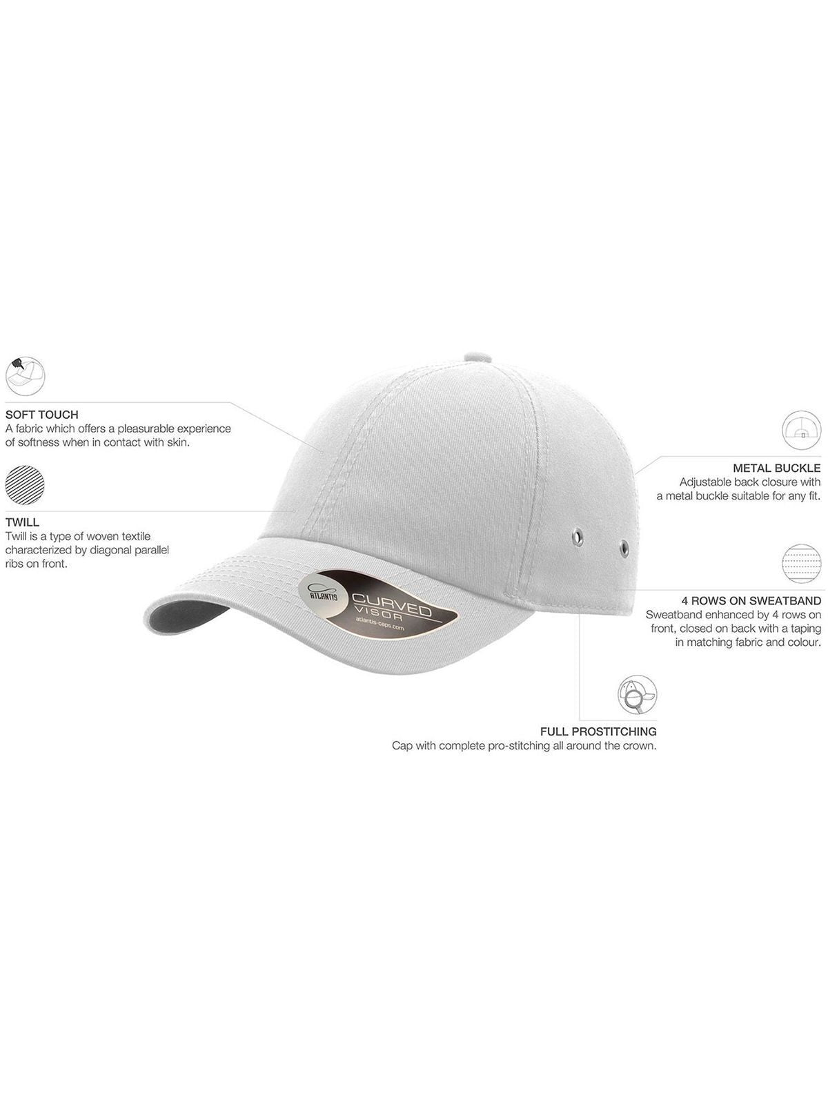 Baseball Caps Action Weiß bestickbar und bedruckbar – LA1970