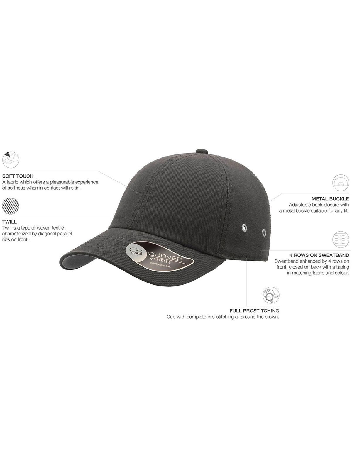 Baseball Caps Action Dunkelgrau bestickbar und bedruckbar – LA1970