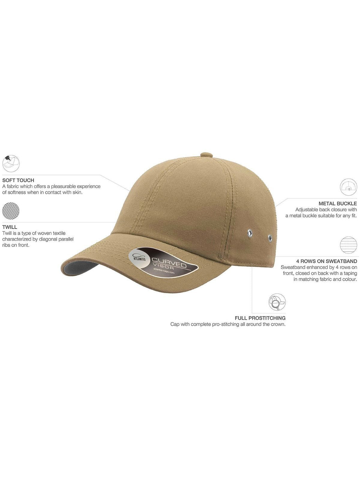Baseball Caps Action Khaki bestickbar und bedruckbar – LA1970