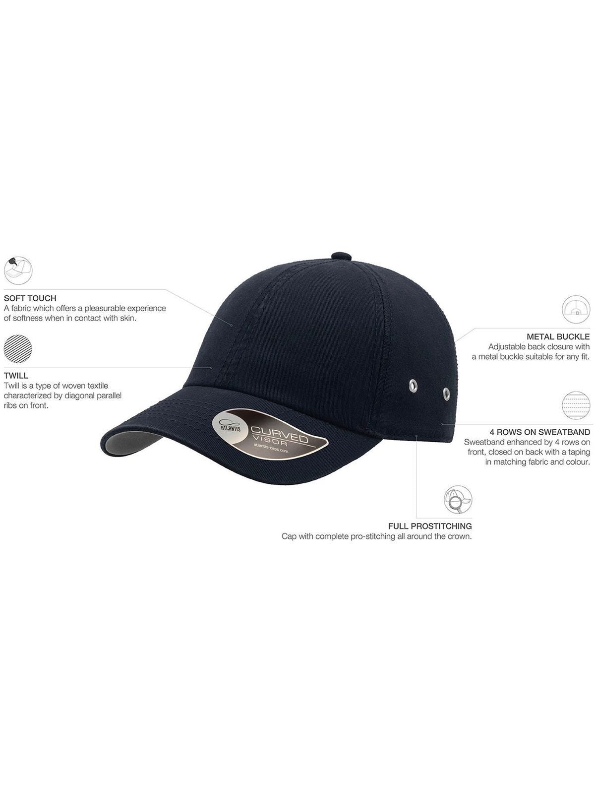Baseball Caps Action Marineblau bestickbar und bedruckbar – LA1970