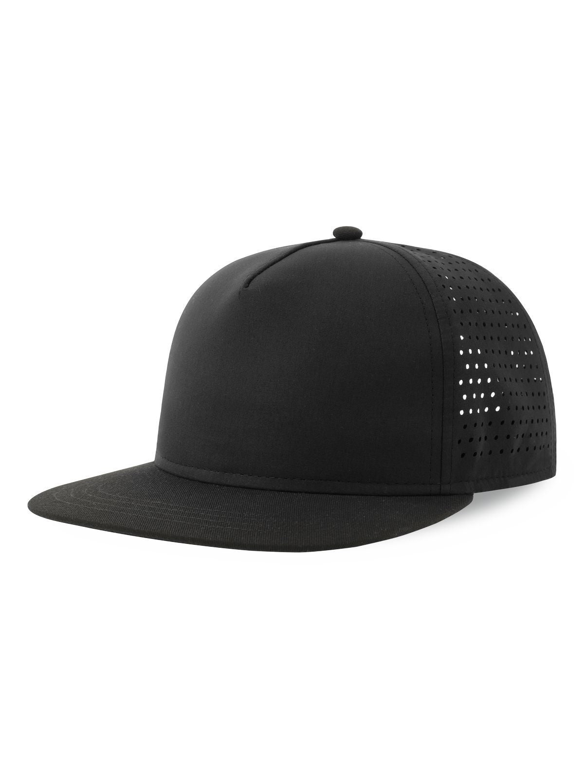 Baseball Caps Bank Five-S Schwarz-Schwarz bestickbar und bedruckbar – LA1970