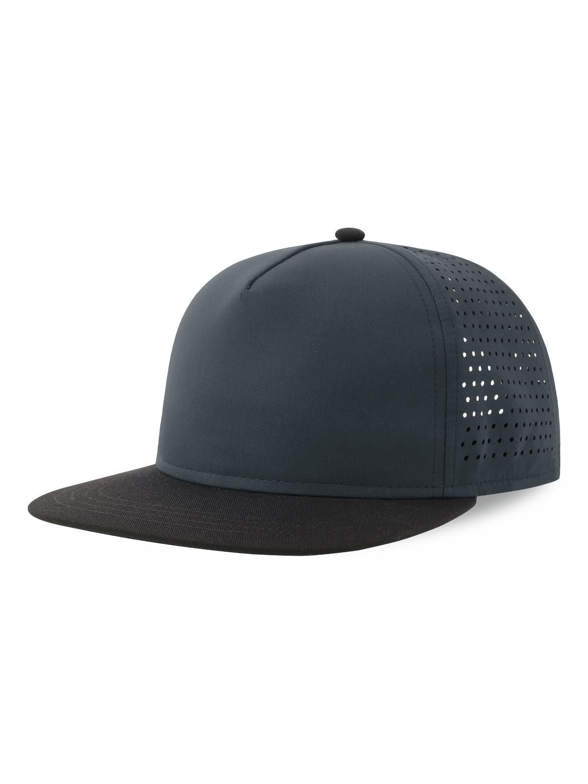 Baseball Caps Bank Five-S Marineblau-Schwarz bestickbar und bedruckbar – LA1970