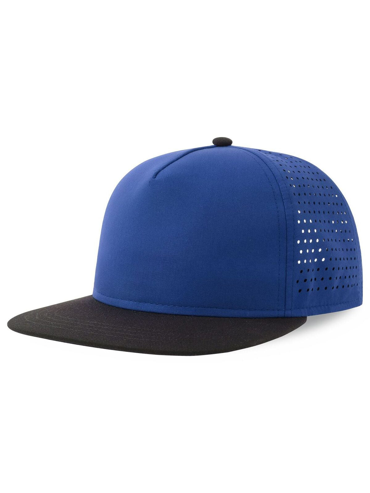 Baseball Caps Bank Five-S Royalblaublau-Schwarz bestickbar und bedruckbar – LA1970