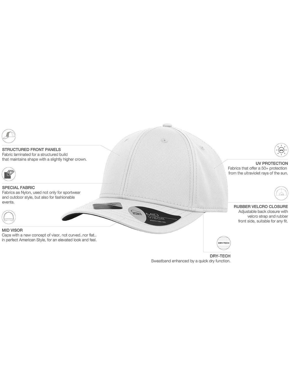 Baseball Caps Base Weiß bestickbar und bedruckbar – LA1970