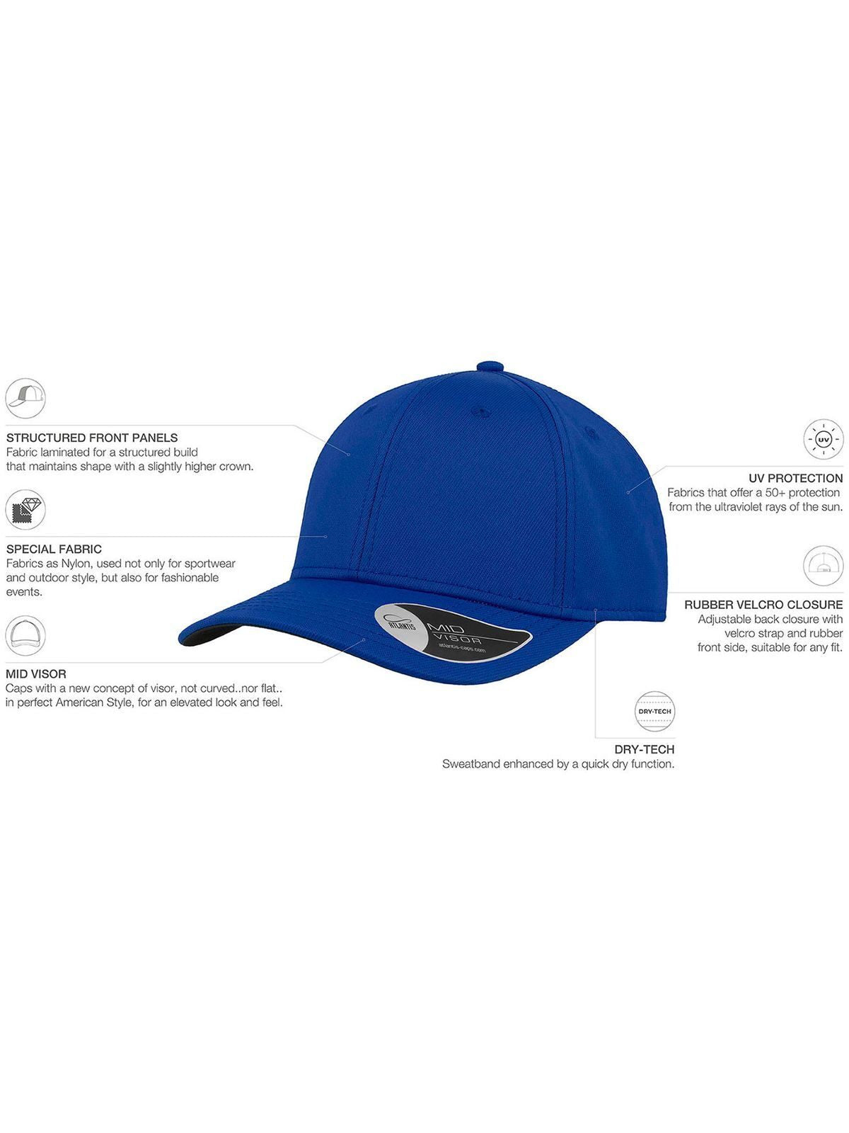 Baseball Caps Base Royalblaublau bestickbar und bedruckbar – LA1970