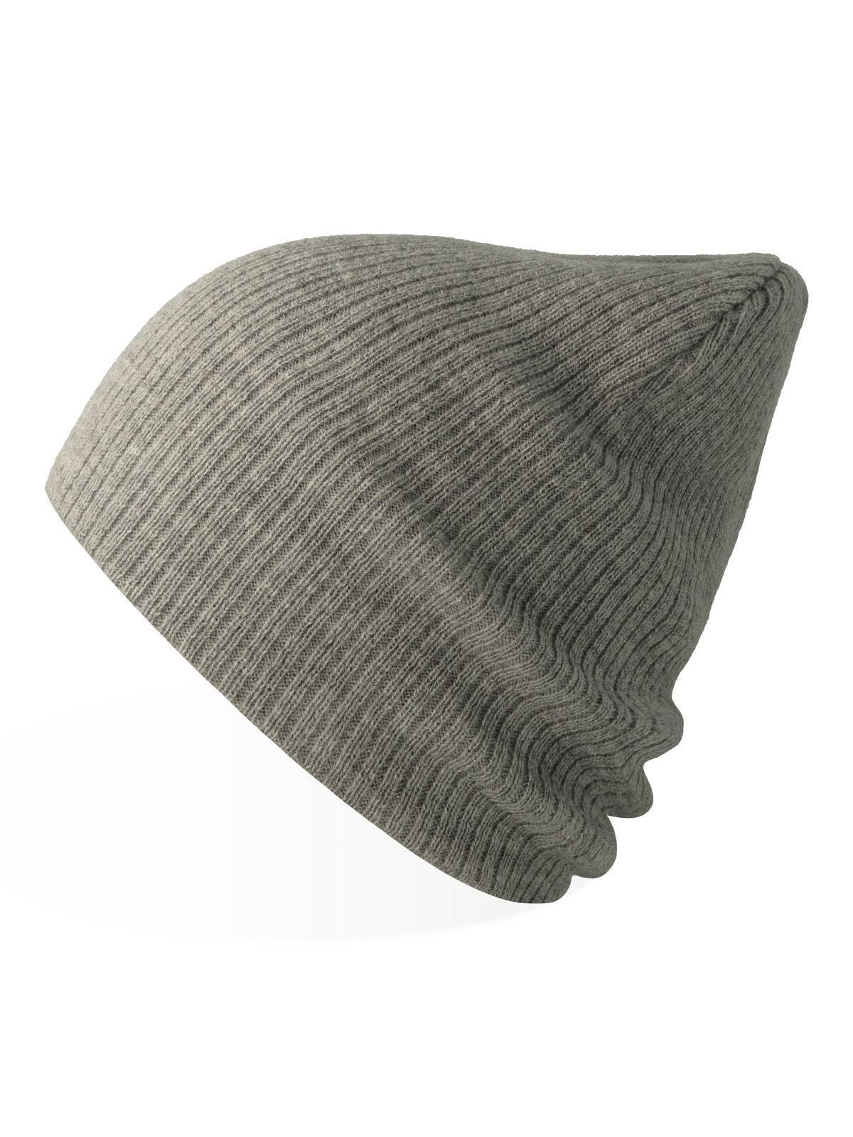 Beanies Brad-S Hellgrau meliert bestickbar und bedruckbar – LA1970