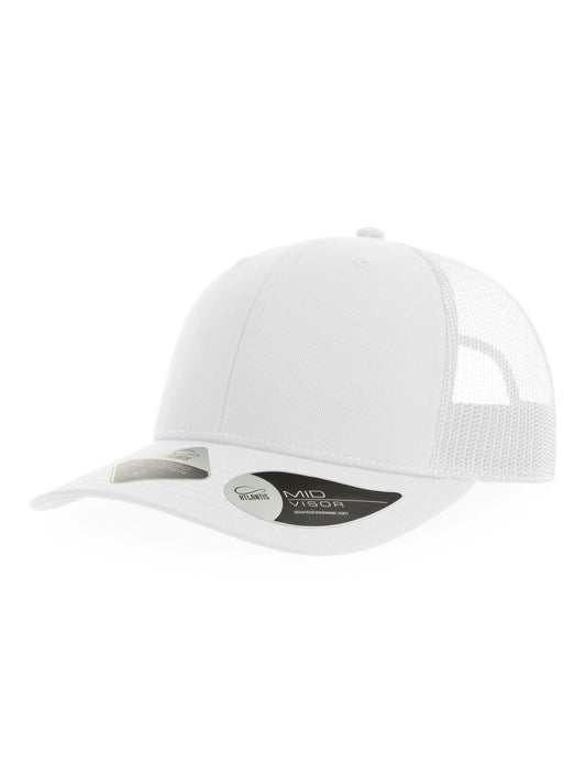 Trucker Caps Bryce Weiß-Weiß bestickbar und bedruckbar – LA1970