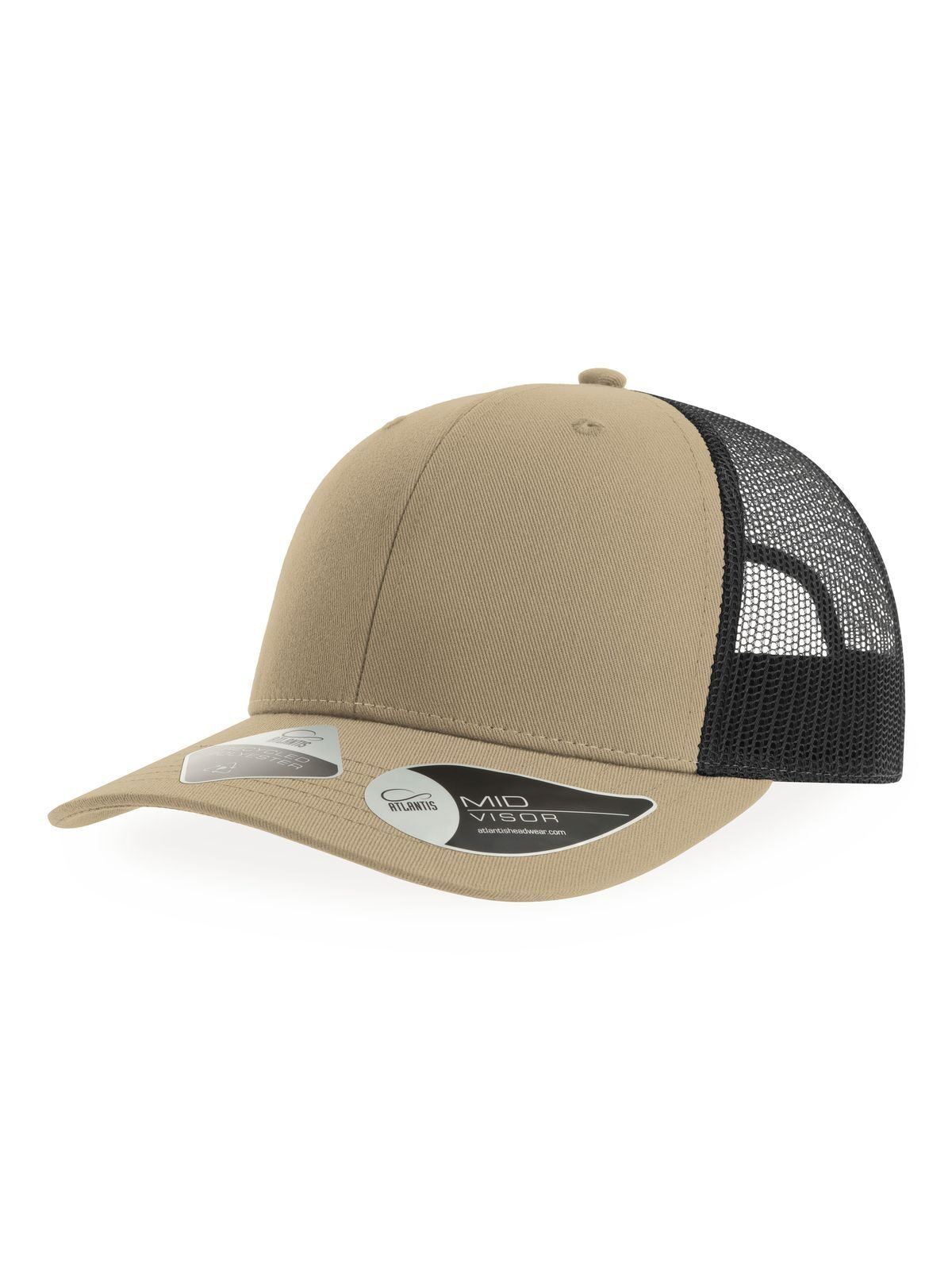 Trucker Caps Bryce khaki-Schwarz bestickbar und bedruckbar – LA1970