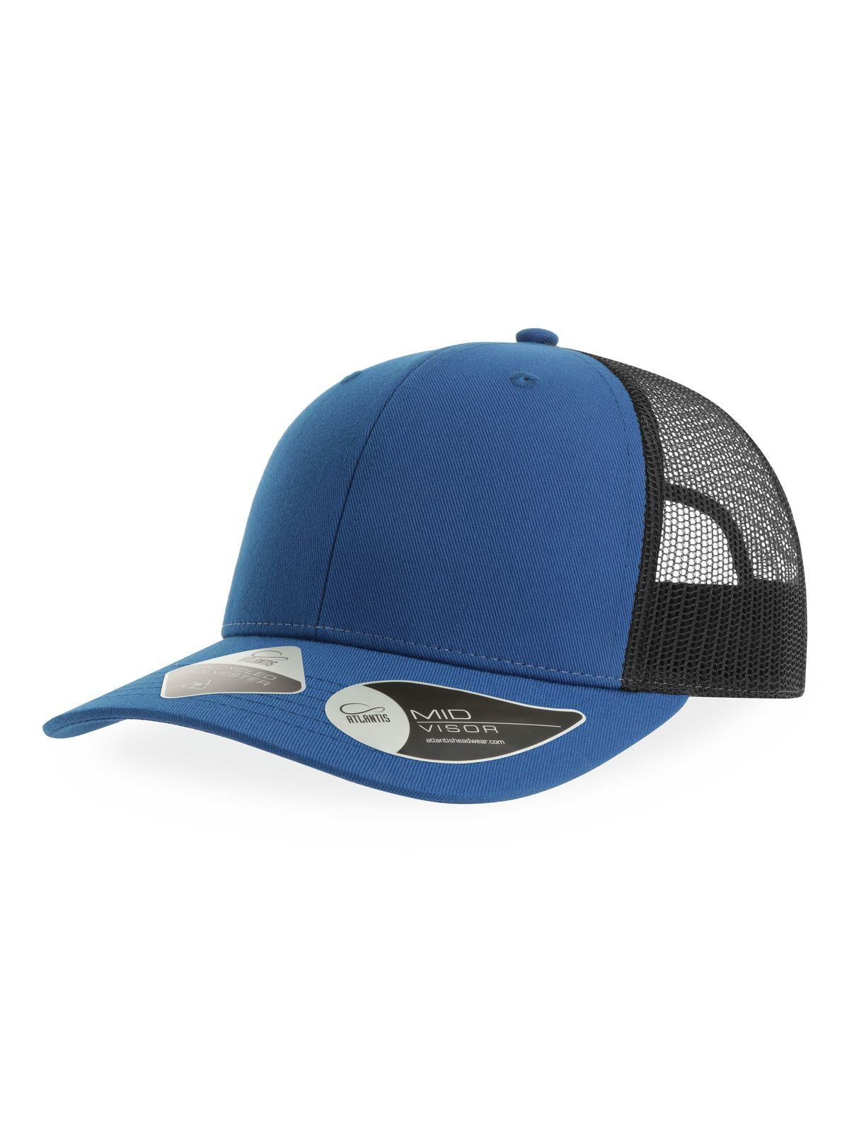 Trucker Caps Bryce Royalblaublau-Schwarz bestickbar und bedruckbar – LA1970