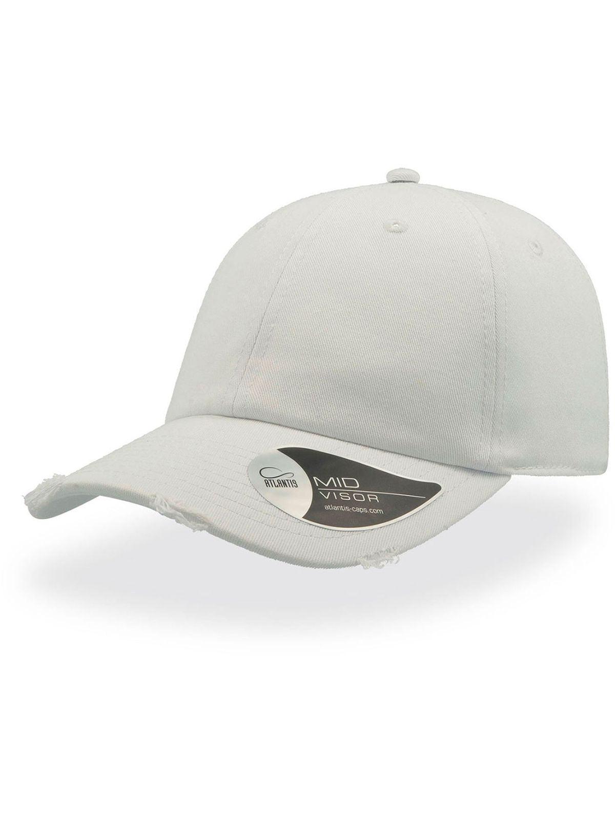 Baseball Caps Dad Hat Destroyed Weiß bestickbar und bedruckbar – LA1970