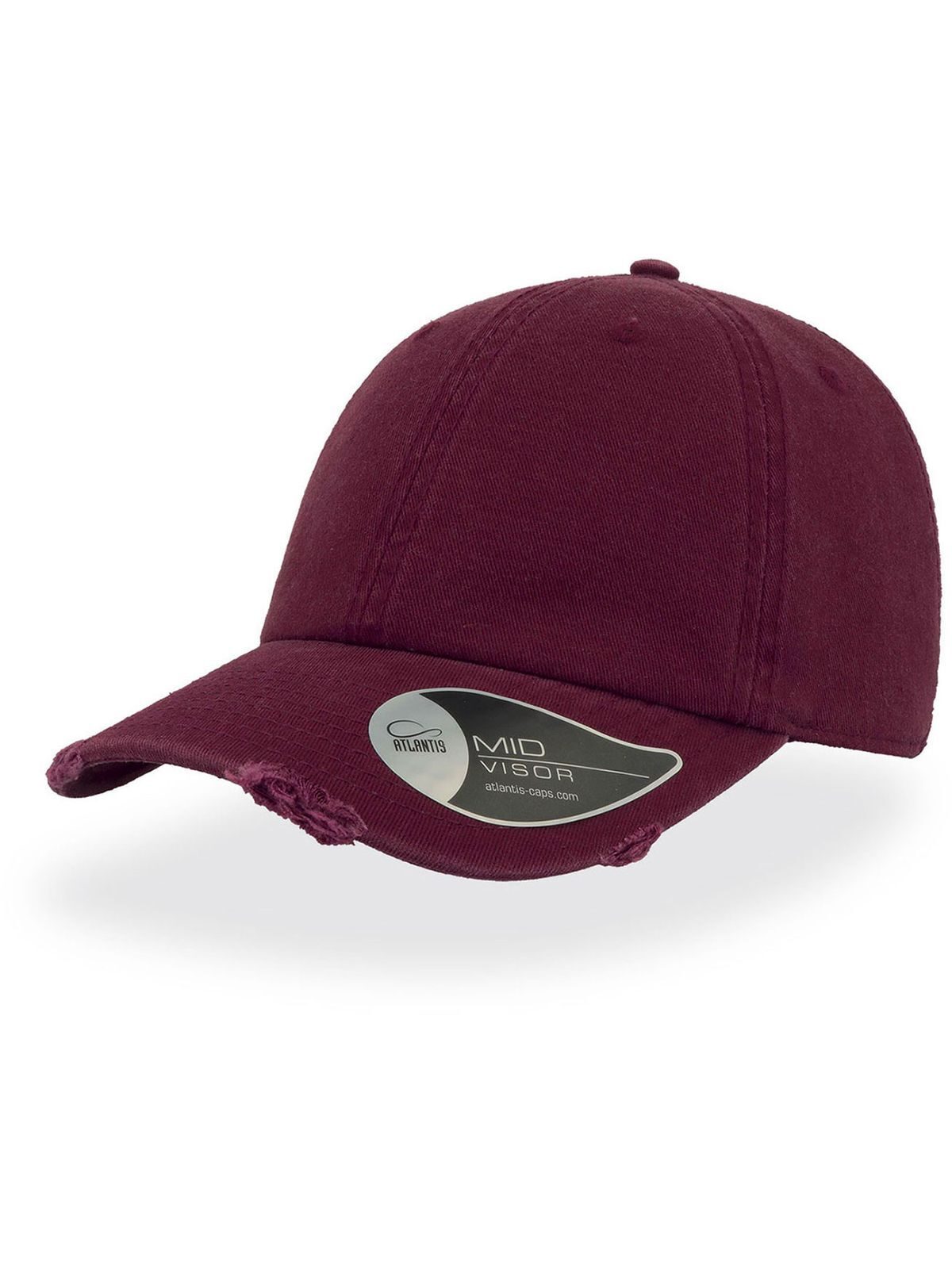 Baseball Caps Dad Hat Destroyed Bordeaux bestickbar und bedruckbar – LA1970