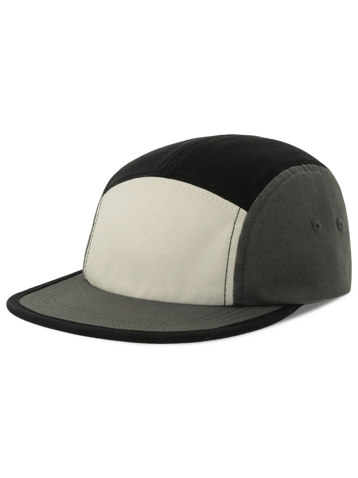 Flat Caps Darwin Weiß-Schwarz-dark Grau bestickbar und bedruckbar – LA1970