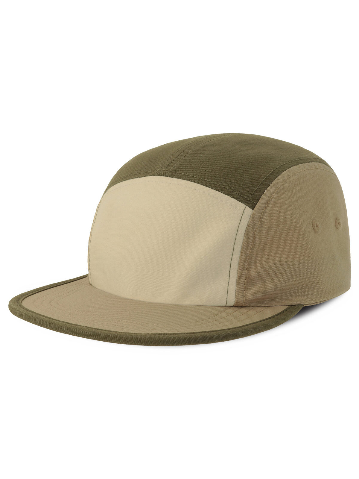 Flat Caps Darwin off Weiß-olive-khaki bestickbar und bedruckbar – LA1970