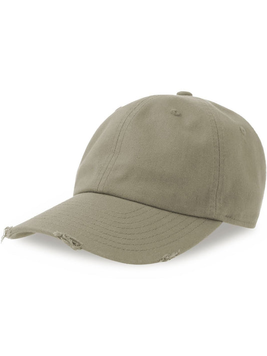 Baseball Caps Dad Hat Destroyed-S Grau bestickbar und bedruckbar – LA1970