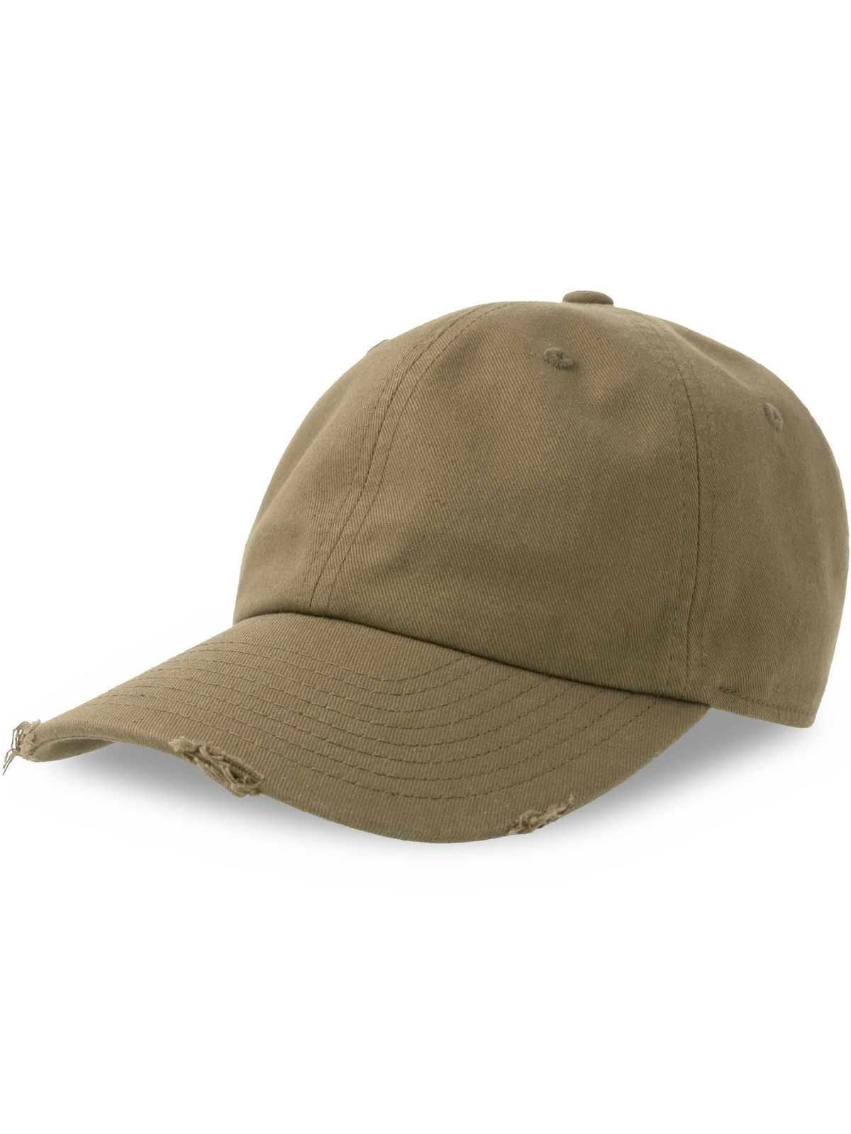 Baseball Caps Dad Hat Destroyed-S Oliv bestickbar und bedruckbar – LA1970