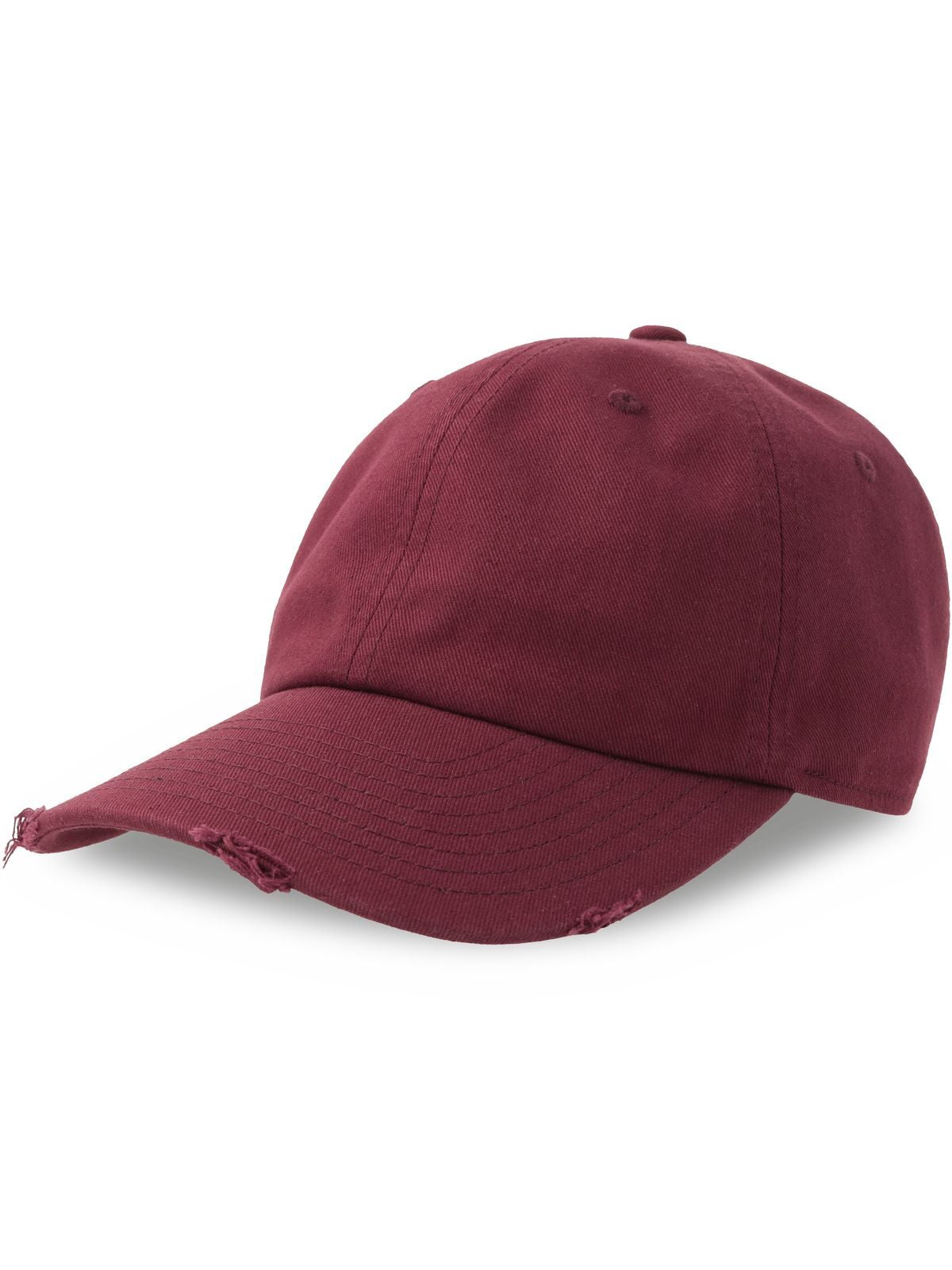 Baseball Caps Dad Hat Destroyed-S cardinal Rot bestickbar und bedruckbar – LA1970