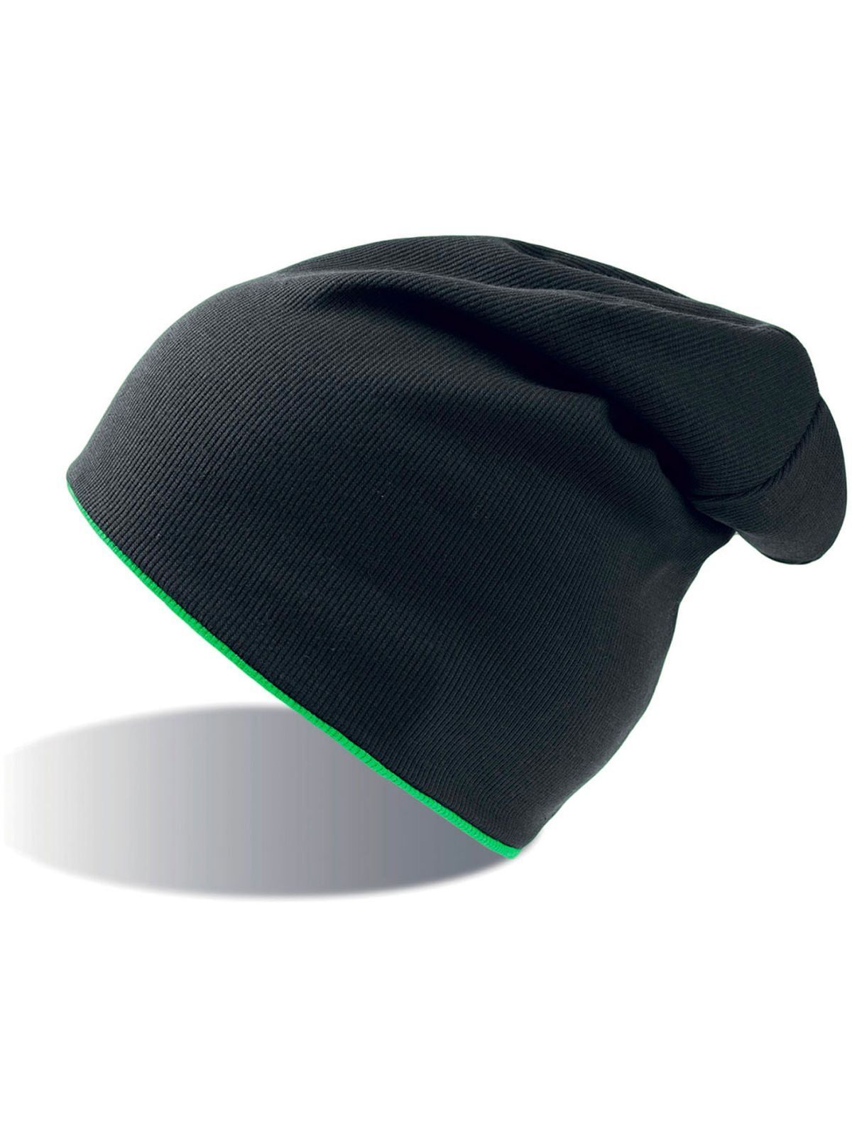 Beanies Extreme Schwarz-green bestickbar und bedruckbar – LA1970