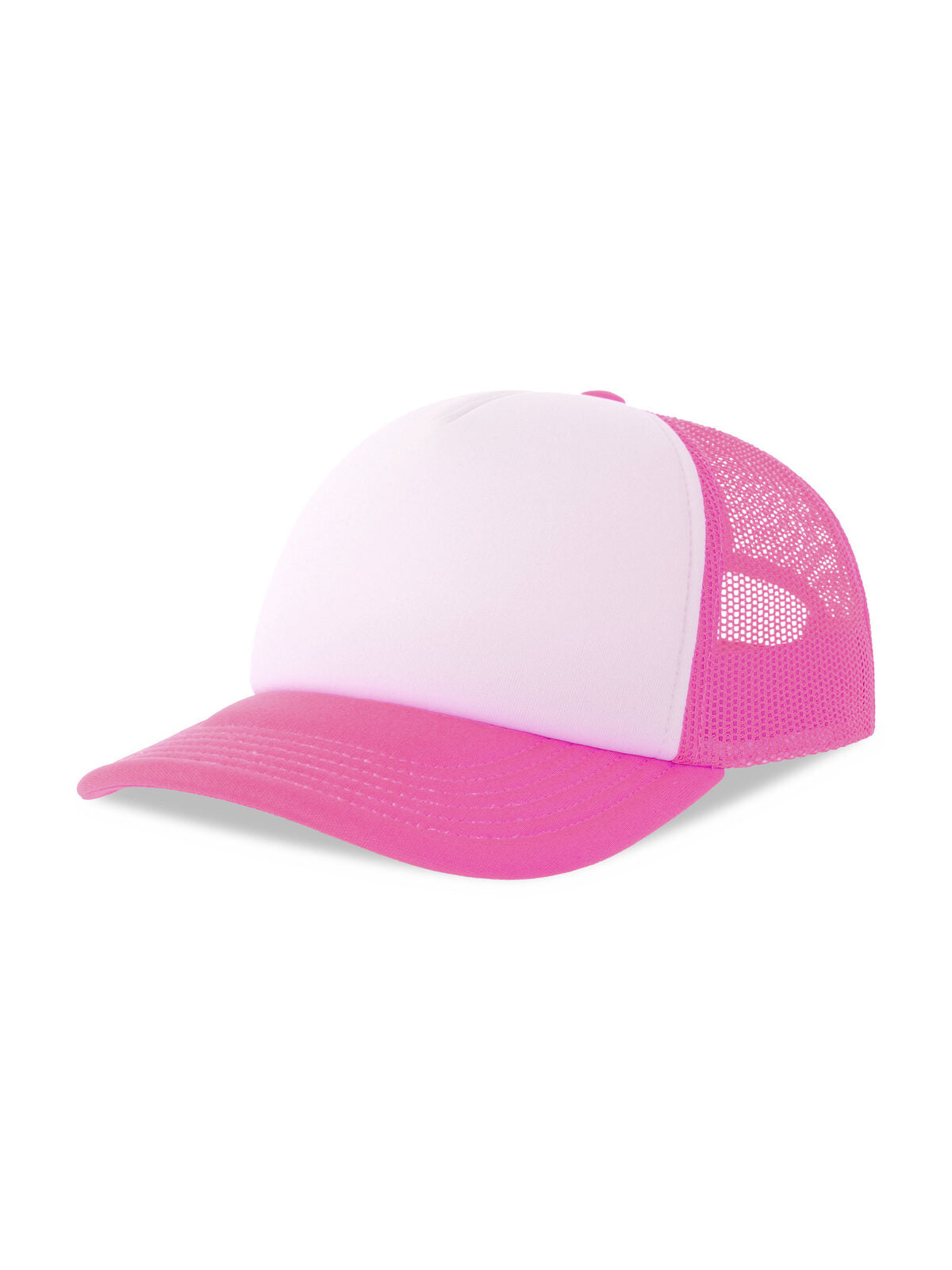 Trucker Caps Kid rapper-S Weiß-fucsia fluo bestickbar und bedruckbar – LA1970
