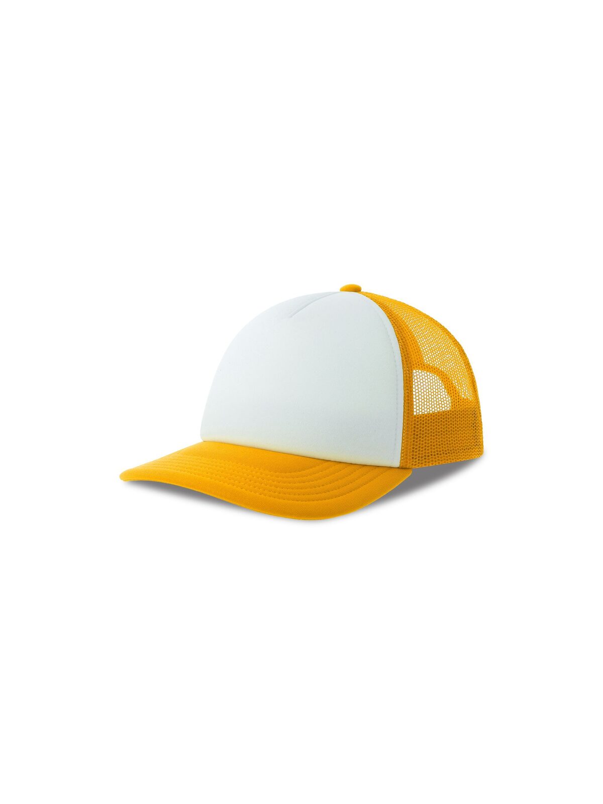Trucker Caps Kid rapper-S Weiß-yellow bestickbar und bedruckbar – LA1970