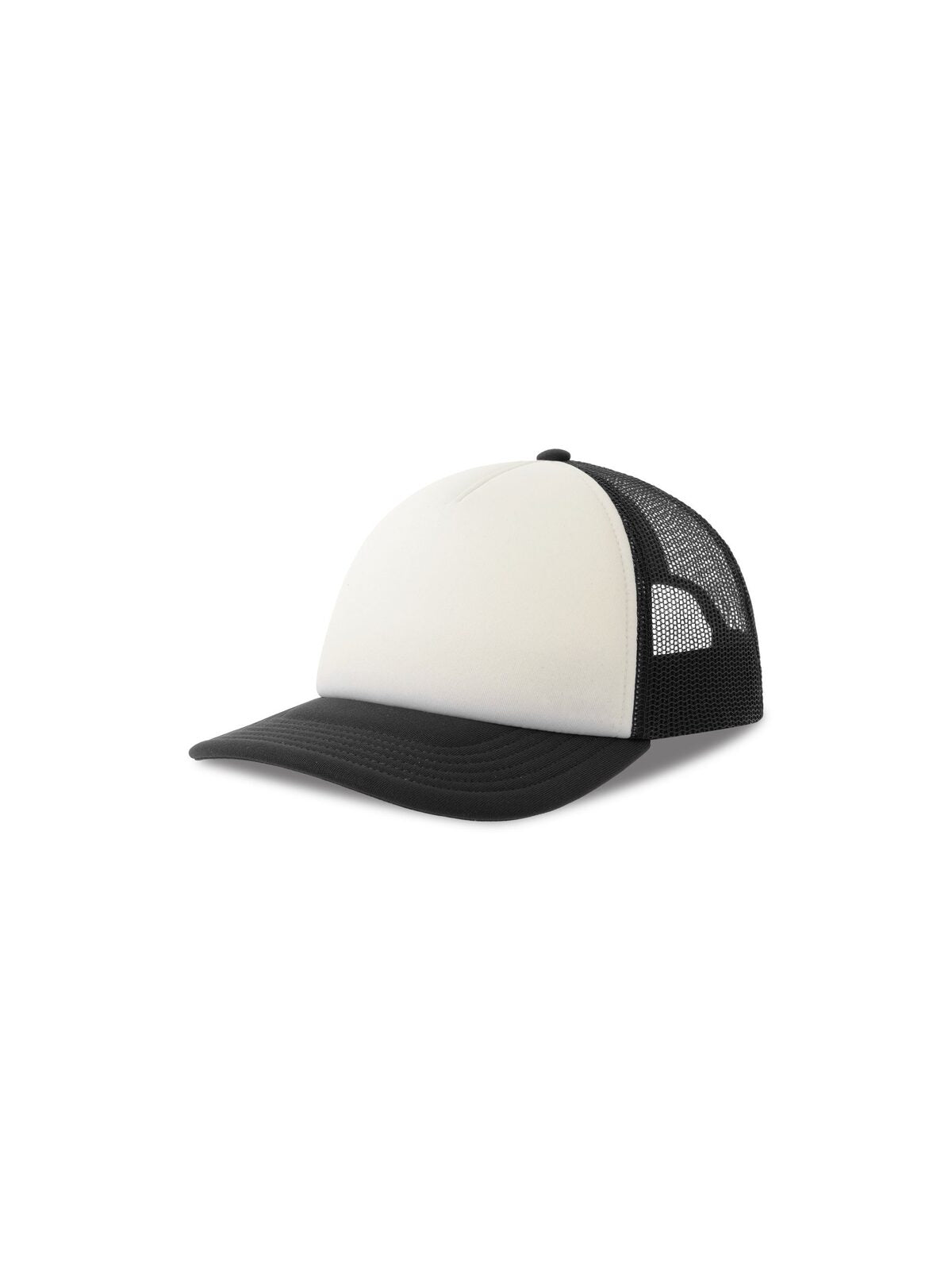 Trucker Caps Kid rapper-S Weiß-Schwarz bestickbar und bedruckbar – LA1970
