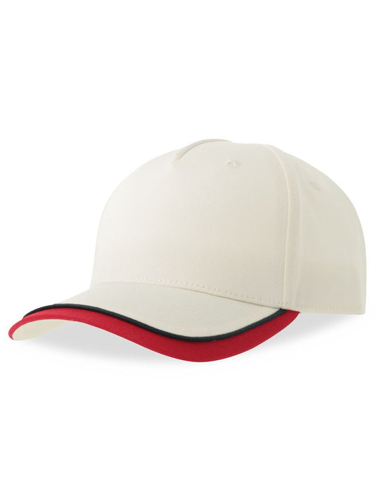 Baseball Caps Kid Star-S Weiß-Rot bestickbar und bedruckbar – LA1970