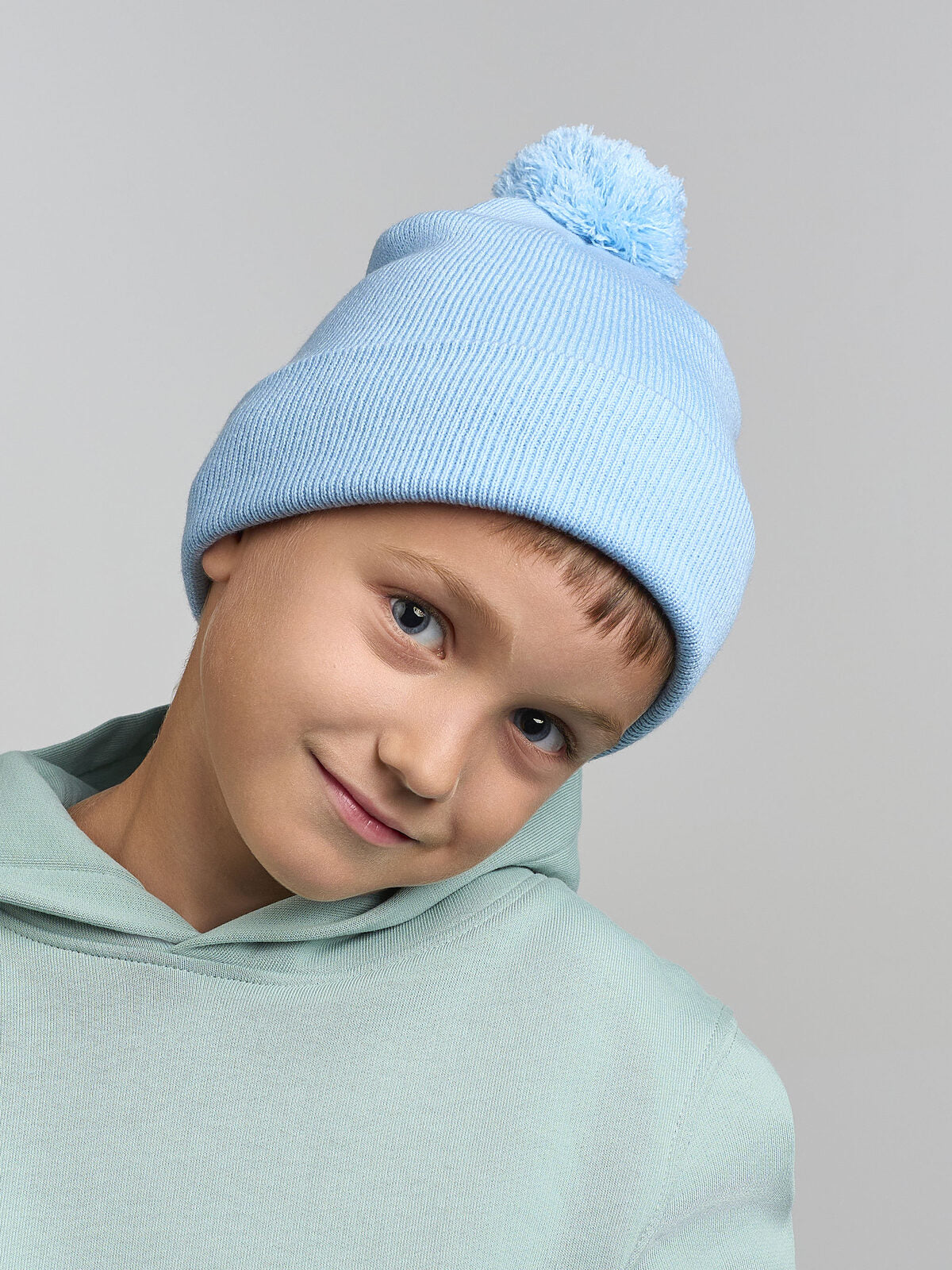 Beanies Kid Wind-S With Pompom  bestickbar und bedruckbar – LA1970