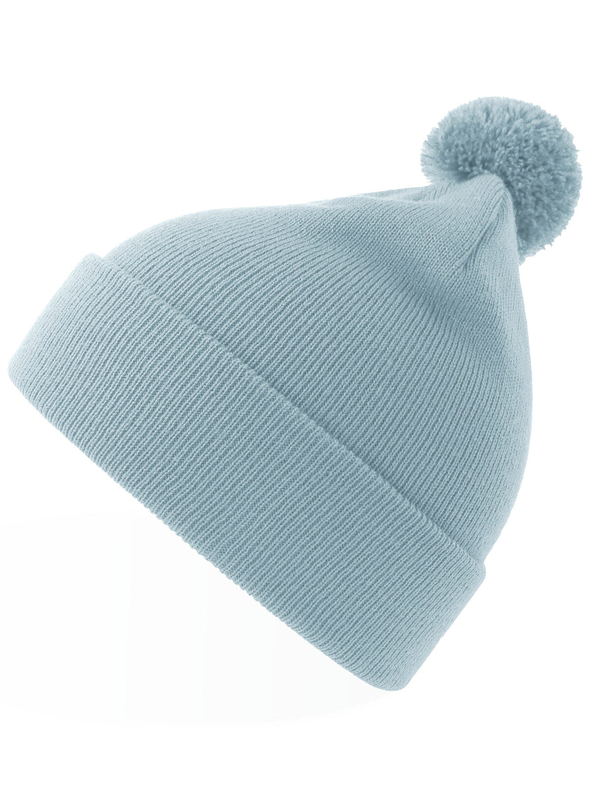 Beanies Kid Wind-S With Pompom Hellblau bestickbar und bedruckbar – LA1970