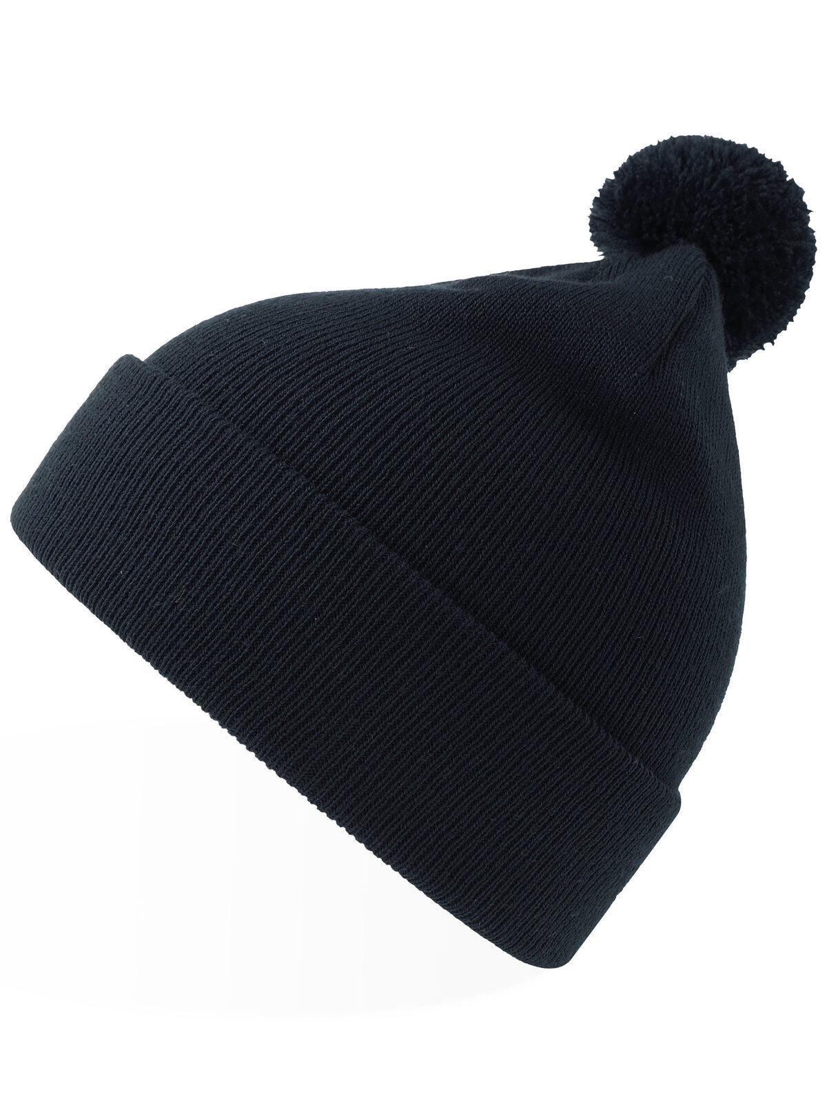 Beanies Kid Wind-S With Pompom Marineblau bestickbar und bedruckbar – LA1970