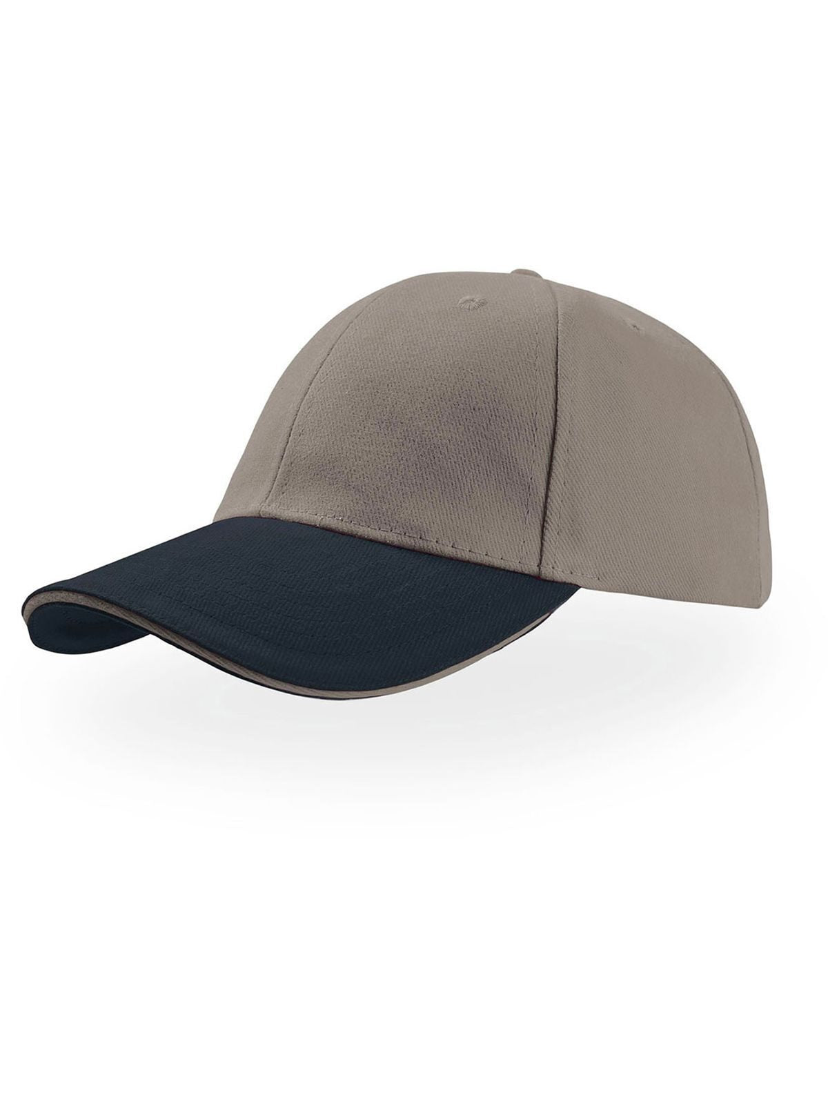 Baseball Caps Liberty Sandwich Grau-Marineblau bestickbar und bedruckbar – LA1970