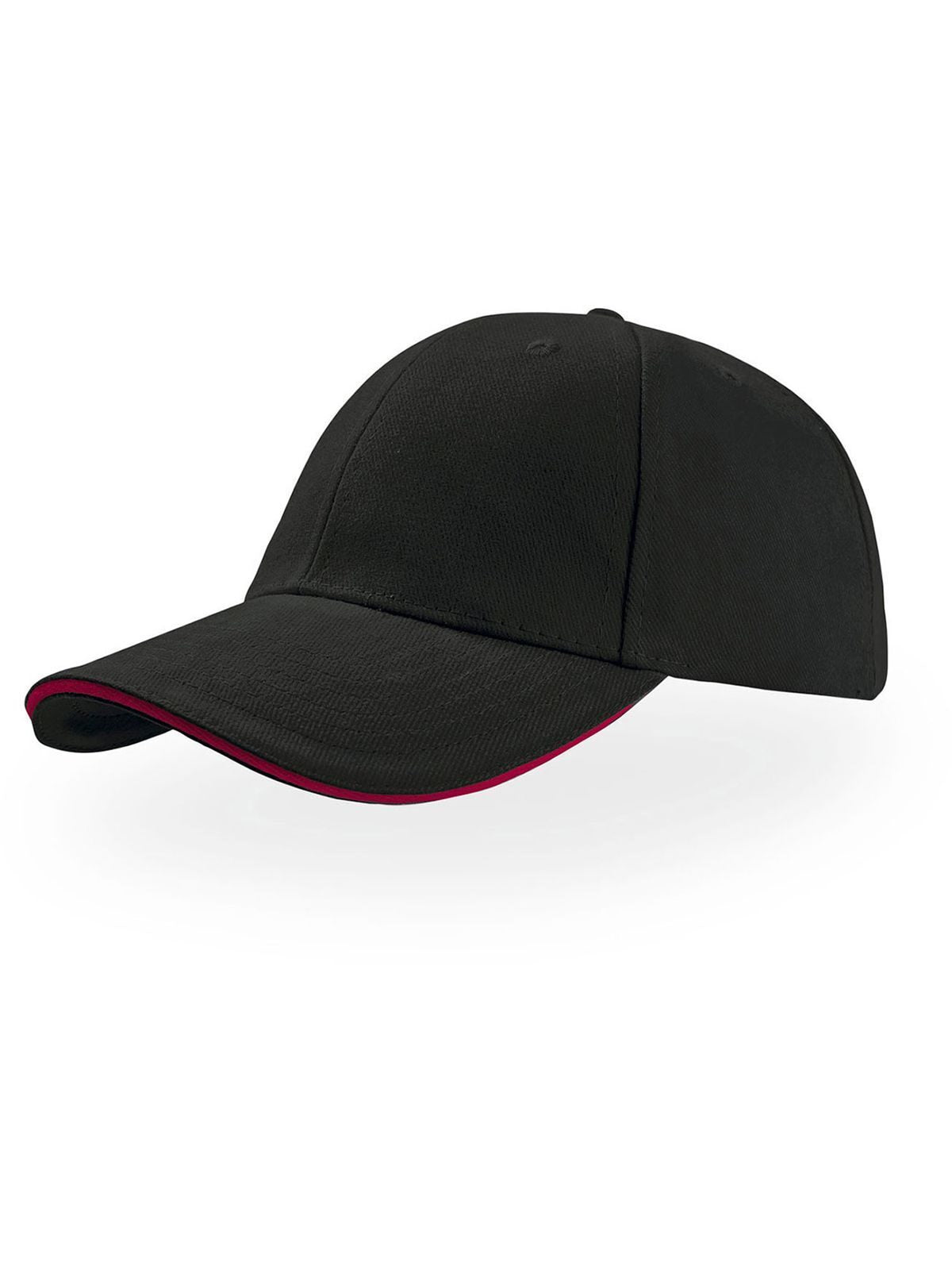 Baseball Caps Liberty Sandwich Schwarz-Rot bestickbar und bedruckbar – LA1970