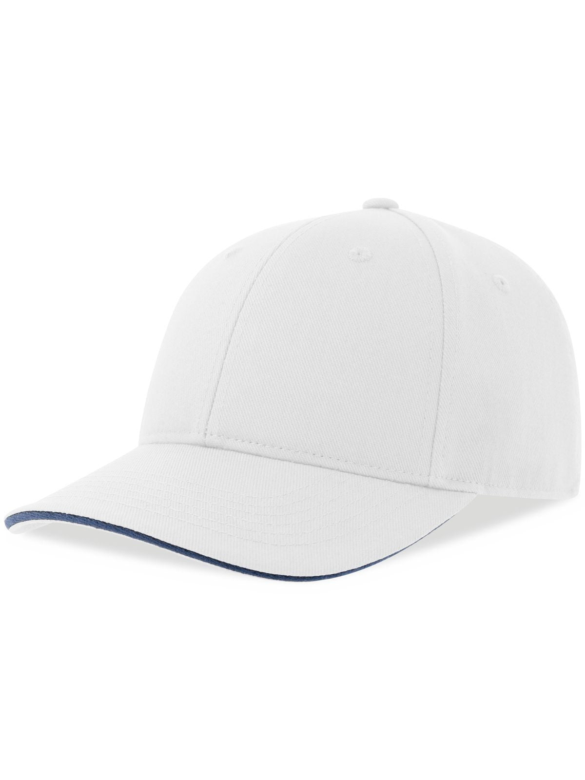 Baseball Caps Liberty Sandwich-S Weiß-Marineblau bestickbar und bedruckbar – LA1970