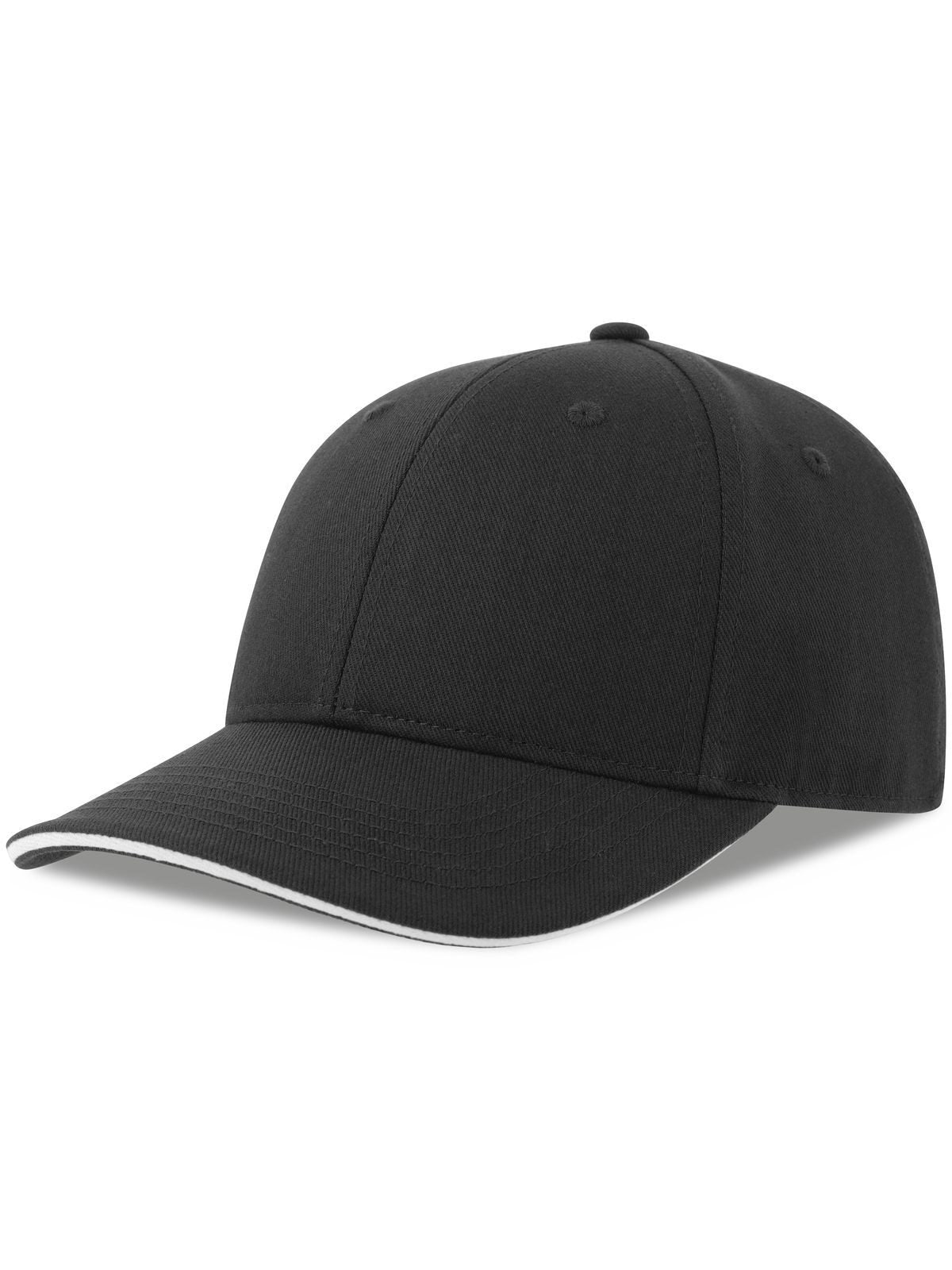 Baseball Caps Liberty Sandwich-S Schwarz-Weiß bestickbar und bedruckbar – LA1970