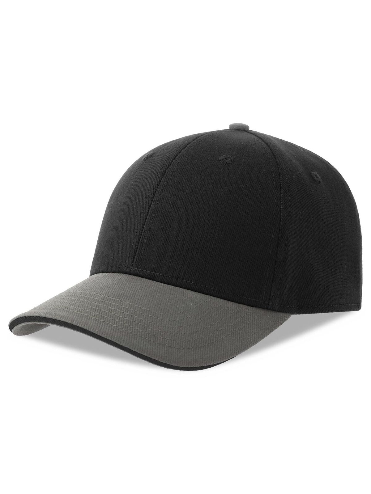 Baseball Caps Liberty Sandwich-S Schwarz-Grau bestickbar und bedruckbar – LA1970