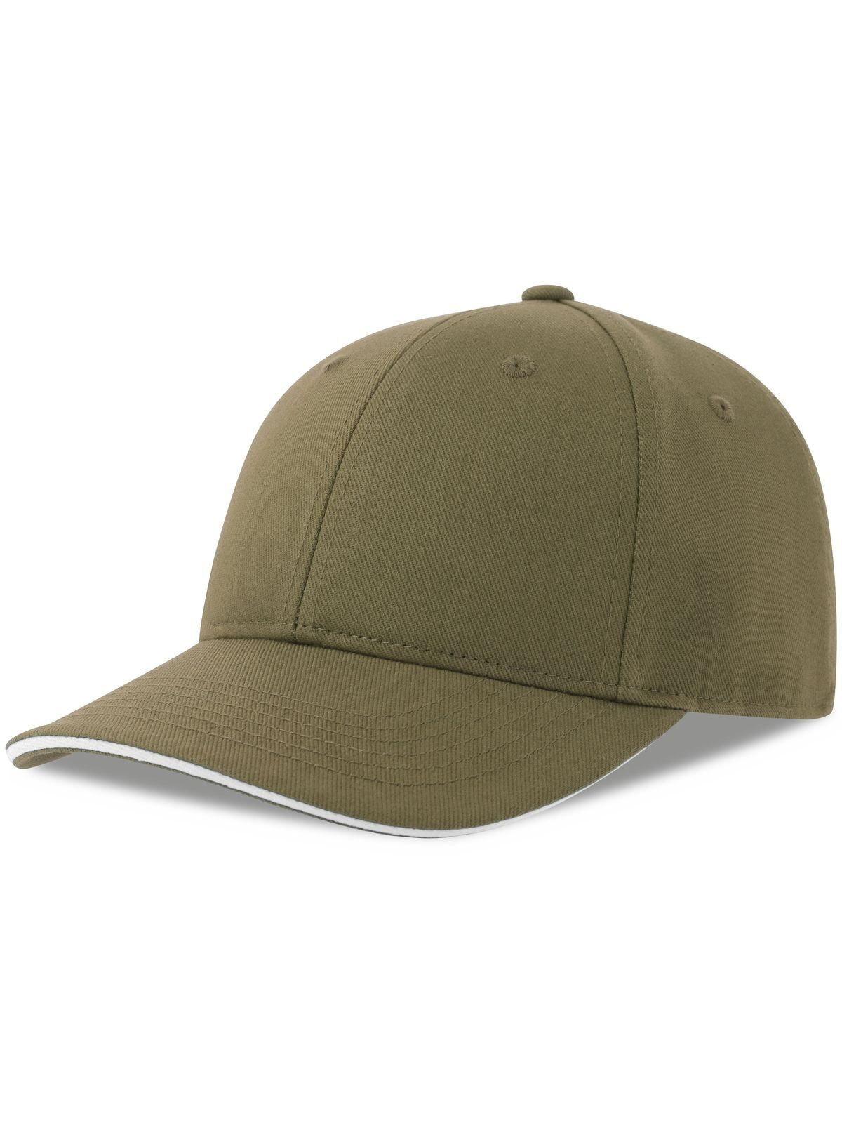 Baseball Caps Liberty Sandwich-S olive-Weiß bestickbar und bedruckbar – LA1970