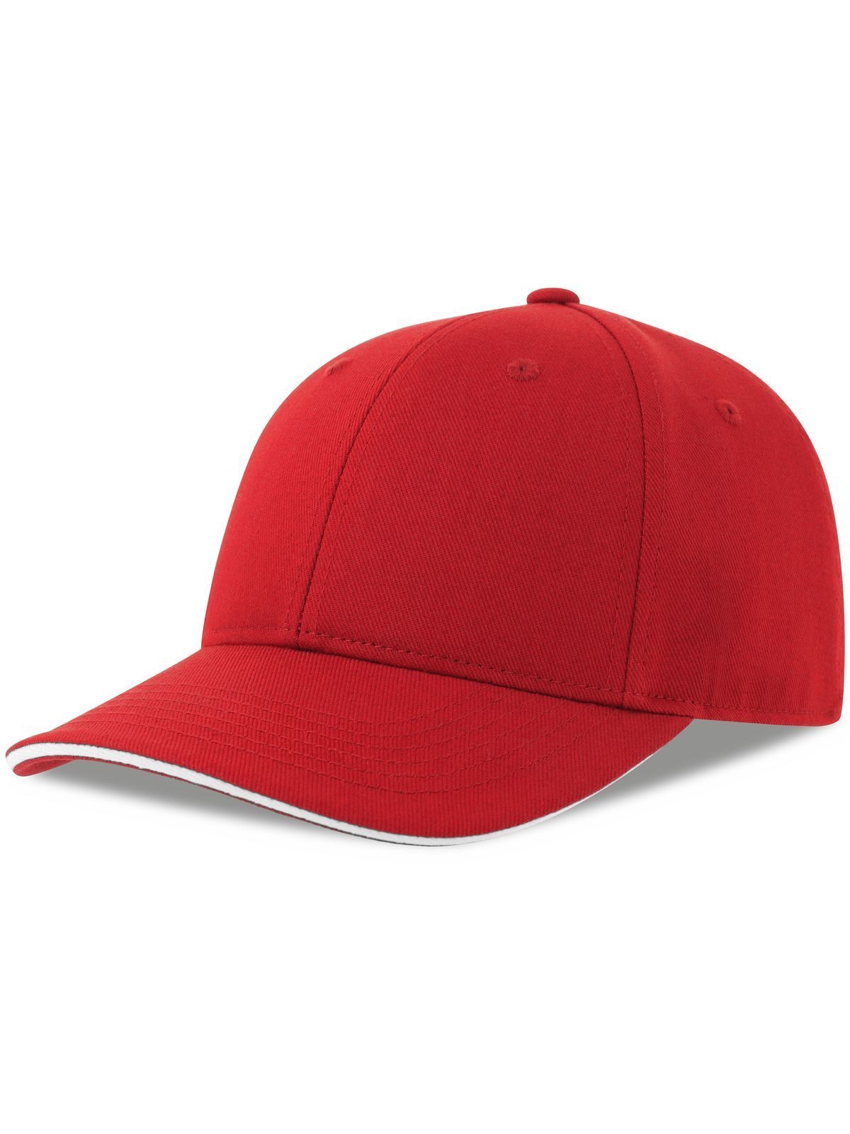 Baseball Caps Liberty Sandwich-S Rot-Weiß bestickbar und bedruckbar – LA1970