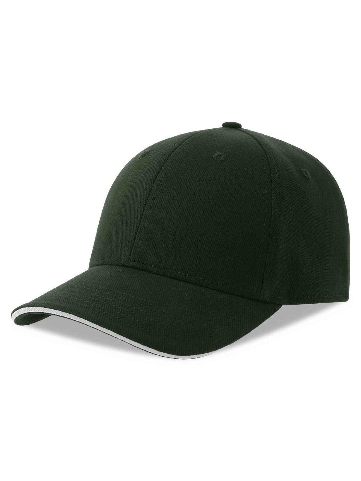 Baseball Caps Liberty Sandwich-S green bottle-Weiß bestickbar und bedruckbar – LA1970