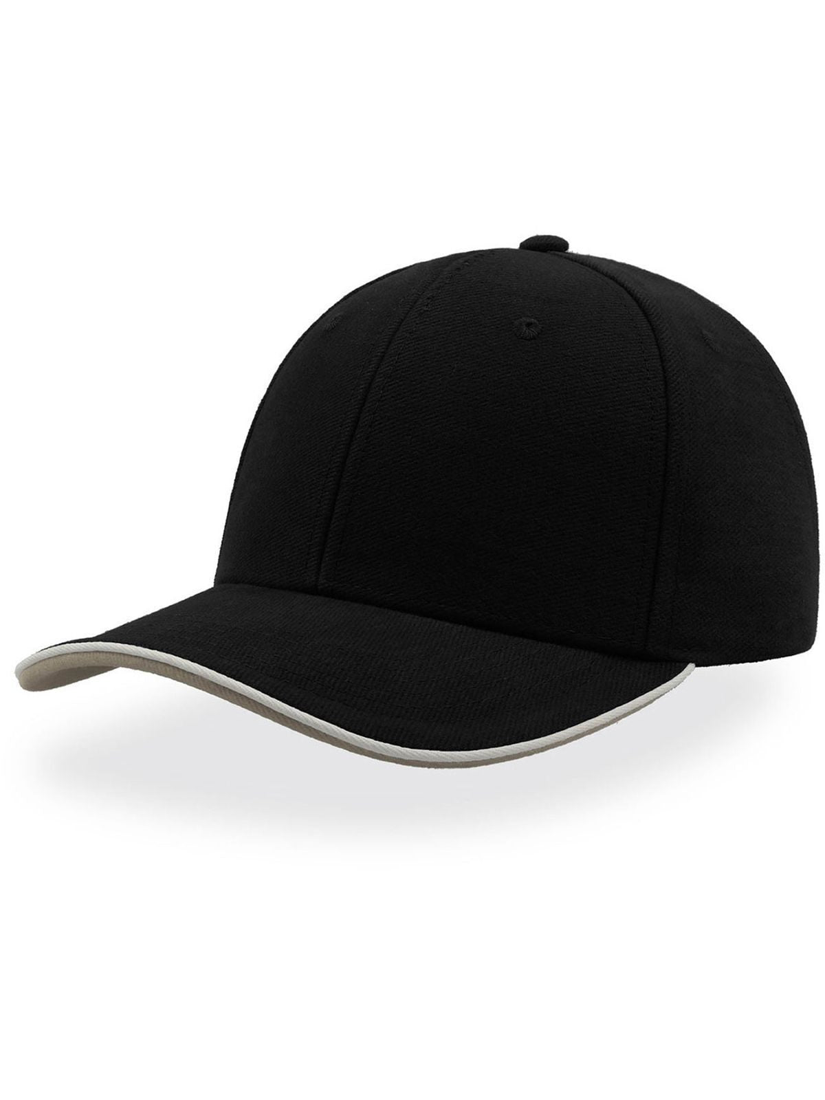 Baseball Caps Pilot Piping Sandwich Schwarz bestickbar und bedruckbar – LA1970