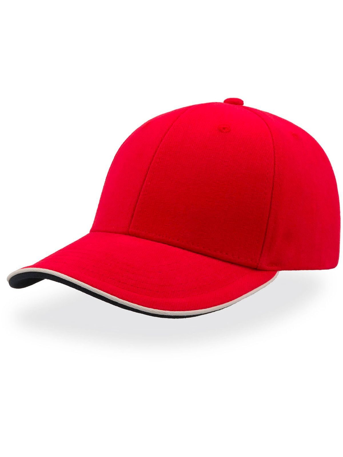 Baseball Caps Pilot Piping Sandwich Rot bestickbar und bedruckbar – LA1970