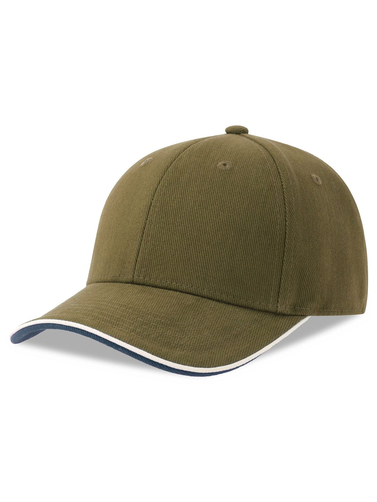 Baseball Caps Pilot Piping Sandwich-S Oliv bestickbar und bedruckbar – LA1970