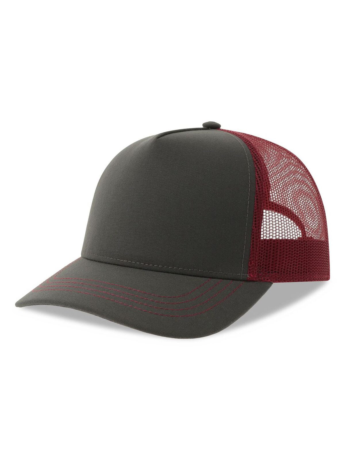 Trucker Caps Rapper Canvas-S dark Grau-burgundy bestickbar und bedruckbar – LA1970