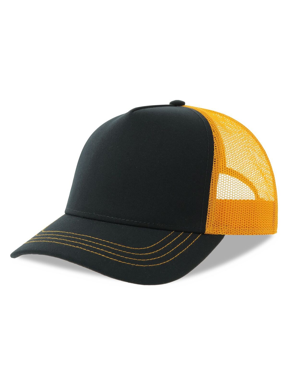 Trucker Caps Rapper Canvas-S Marineblau-yellow bestickbar und bedruckbar – LA1970