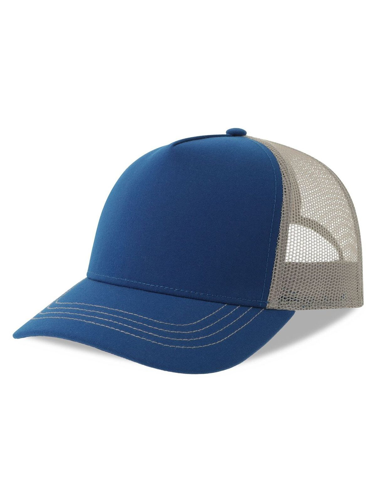 Trucker Caps Rapper Canvas-S Royalblaublau-grigio bestickbar und bedruckbar – LA1970