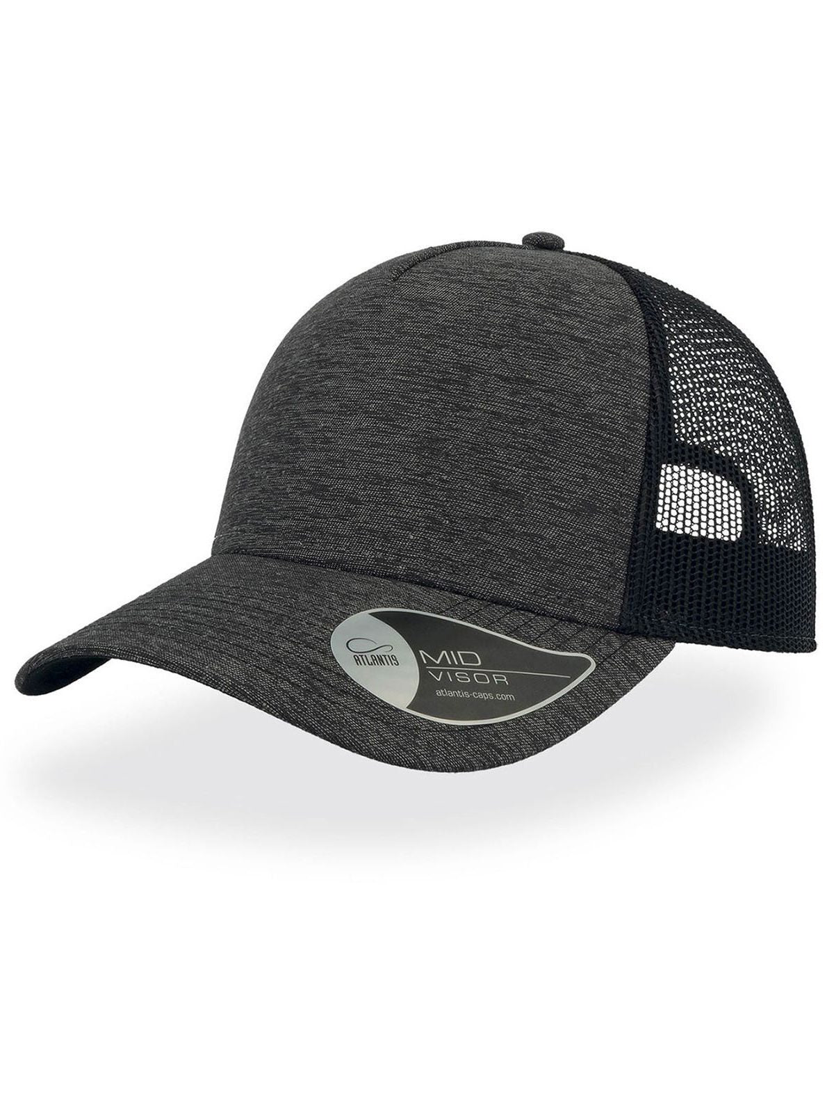 Trucker Caps Rapper Melange Dunkelgrau bestickbar und bedruckbar – LA1970