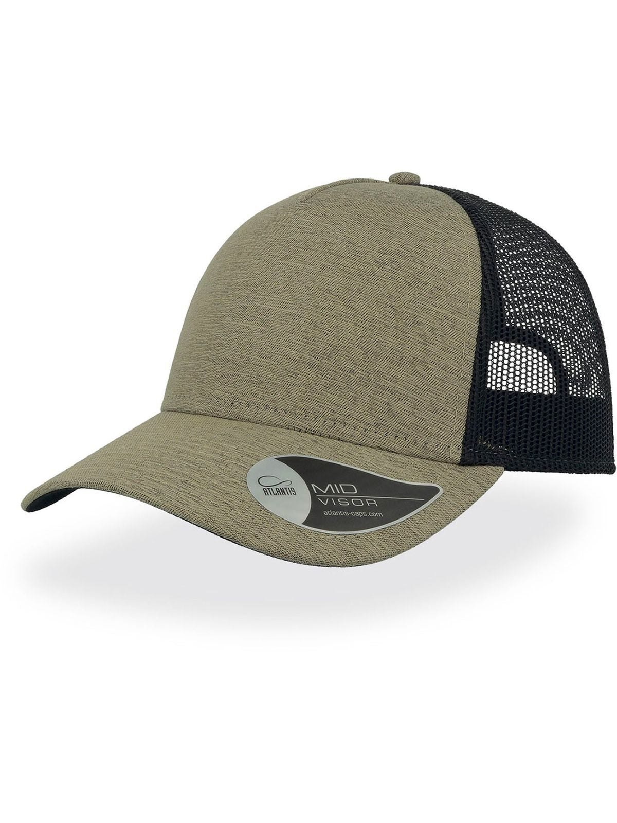 Trucker Caps Rapper Melange Khaki bestickbar und bedruckbar – LA1970