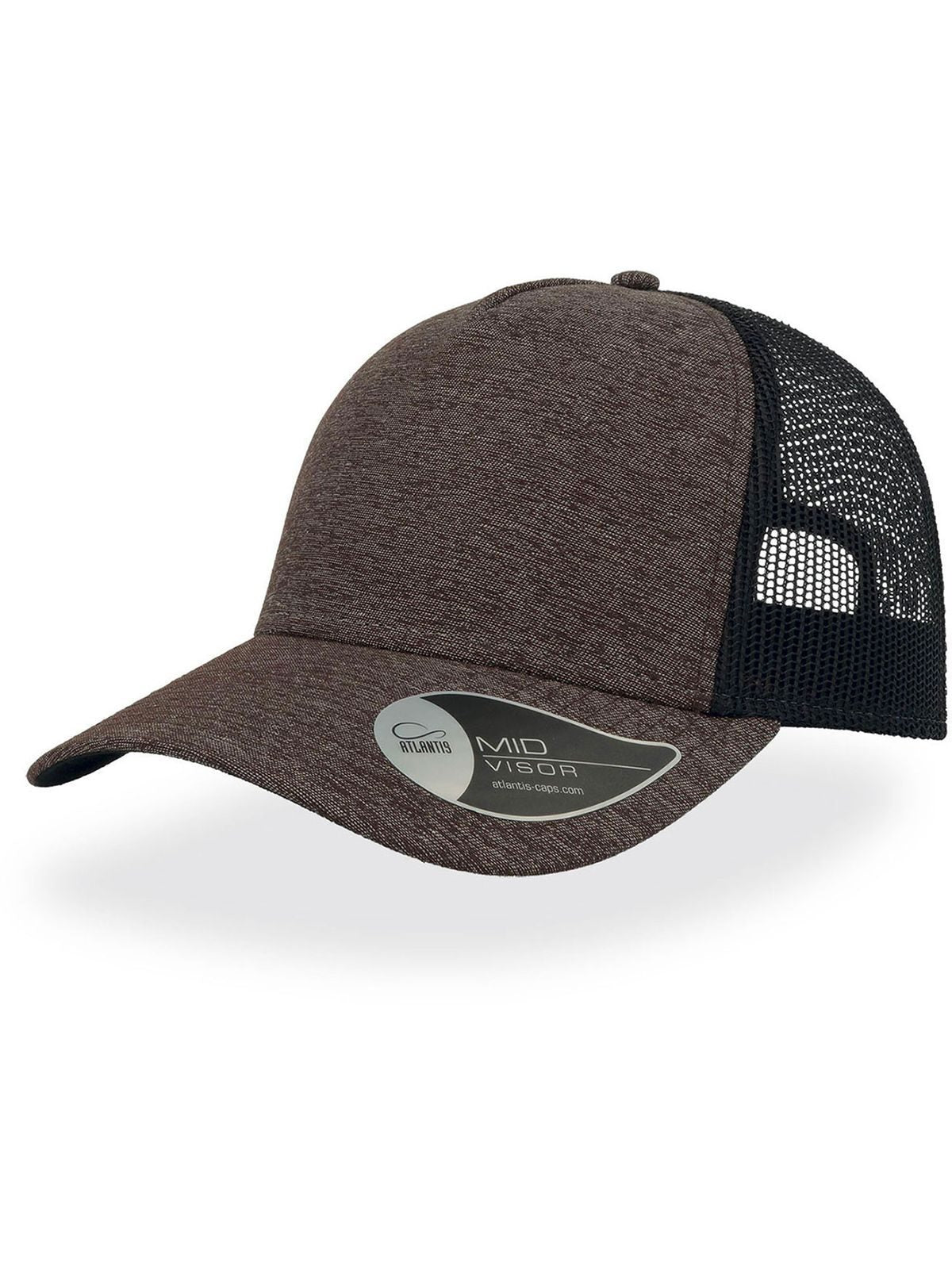 Trucker Caps Rapper Melange Braun bestickbar und bedruckbar – LA1970
