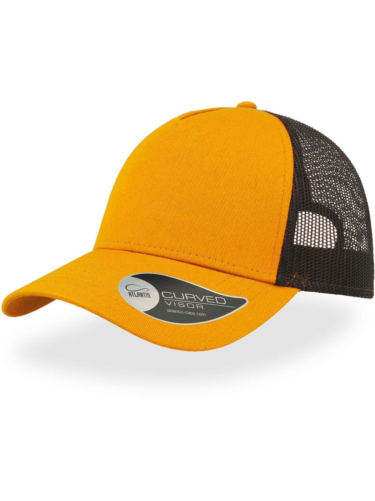 Trucker Caps Rapper Cotton mustard-Schwarz bestickbar und bedruckbar – LA1970