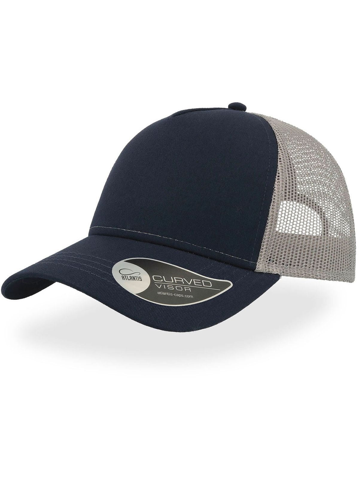 Trucker Caps Rapper Cotton Marineblau-Grau bestickbar und bedruckbar – LA1970